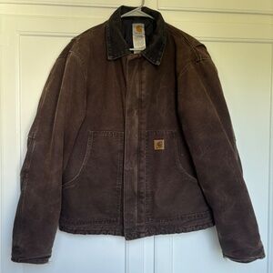 Vintage 90s Carhartt J22 Brown Jacket Size: M